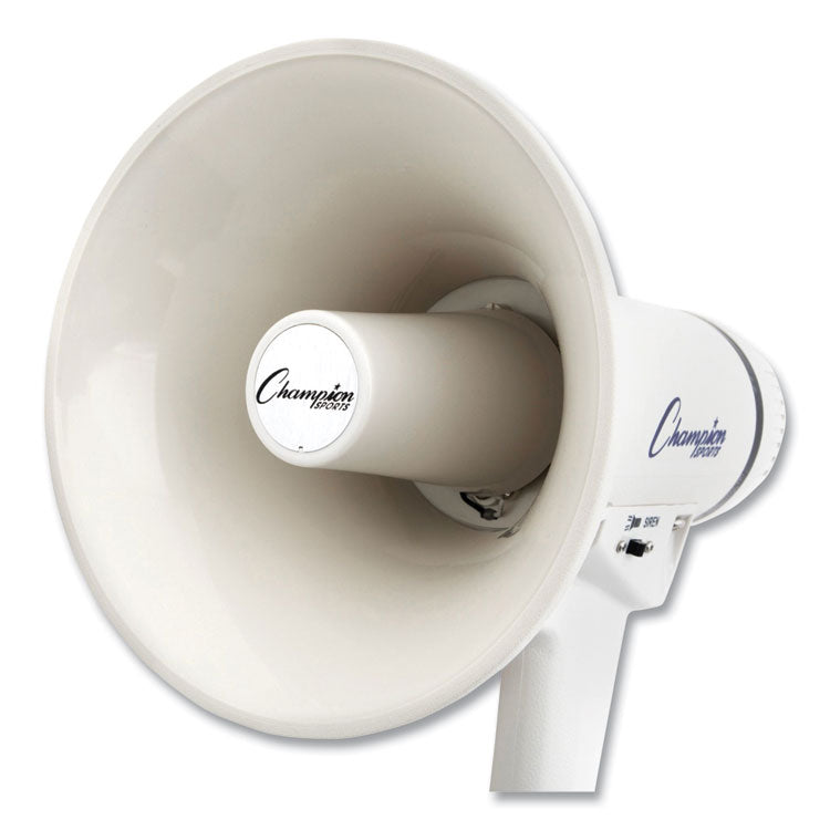 Champion Sports Megaphone, 4 W to 8 W, 400 yds Range, White (CSIMP4W) Each