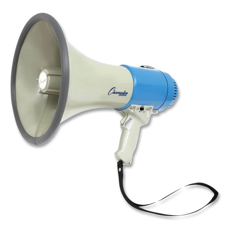 Champion Sports Megaphone, 12 W to 25 W, 1,000 yds Range, White/Blue (CSIMP12W) Each