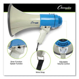 Champion Sports Megaphone, 12 W to 25 W, 1,000 yds Range, White/Blue (CSIMP12W) Each