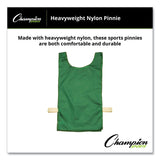 Champion Sports Heavyweight Pinnies, Nylon, One Size, Green, 1/Dozen (CSINP1GN) Box of 12