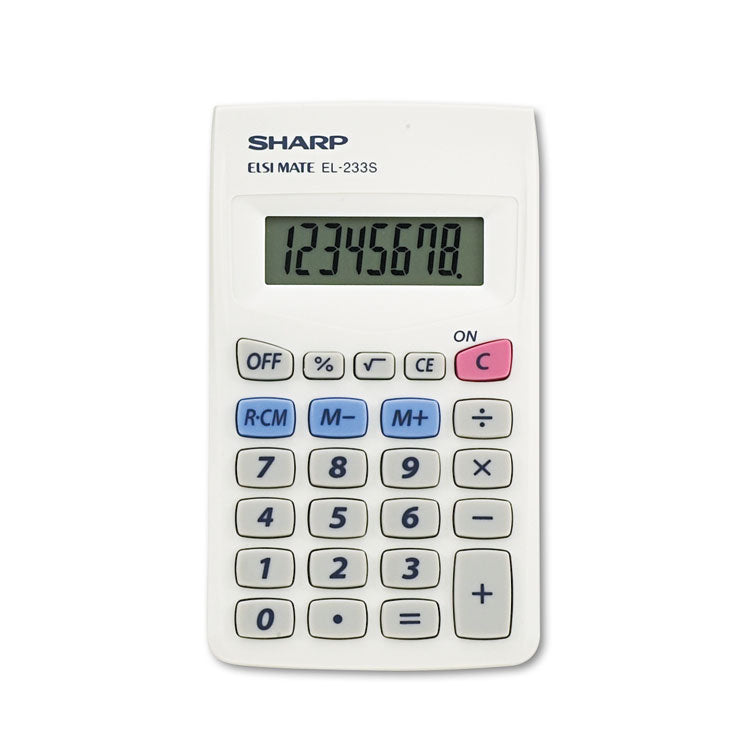 Sharp® EL233SB Pocket Calculator, 8-Digit LCD (SHREL233SB) Each