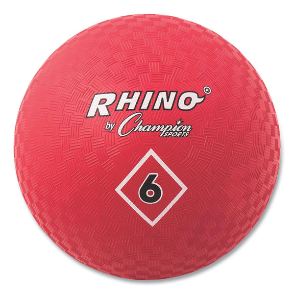 Champion Sports Playground Ball, 6" Diameter, Red (CSIPG6RD)