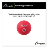 Champion Sports Playground Ball, 6" Diameter, Red (CSIPG6RD)