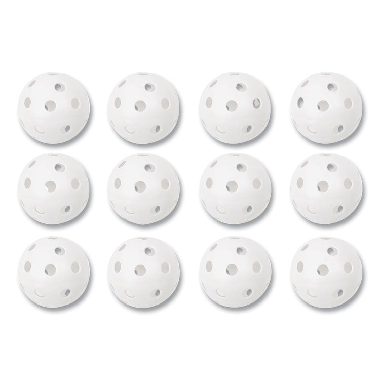 Champion Sports Plastic Baseballs, 9" Diameter, White, 12/Set (CSIPLBB) Set of 12