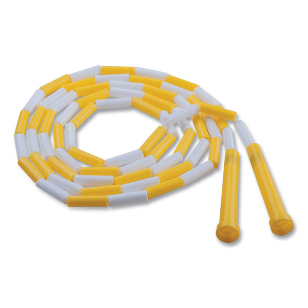 Champion Sports Segmented Plastic Jump Rope, 8 ft, Yellow/White (CSIPR8) Each