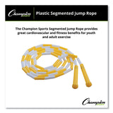 Champion Sports Segmented Plastic Jump Rope, 8 ft, Yellow/White (CSIPR8) Each