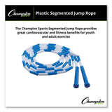 Champion Sports Segmented Plastic Jump Rope, 9 ft, Blue/White (CSIPR9)