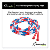 Champion Sports Segmented Plastic Jump Rope, 16 ft, Red/Blue/White (CSIPR16) Each