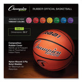 Champion Sports Rubber Sports Ball, For Basketball, No. 7 Size, Official Size, Orange (CSIRBB1) Each