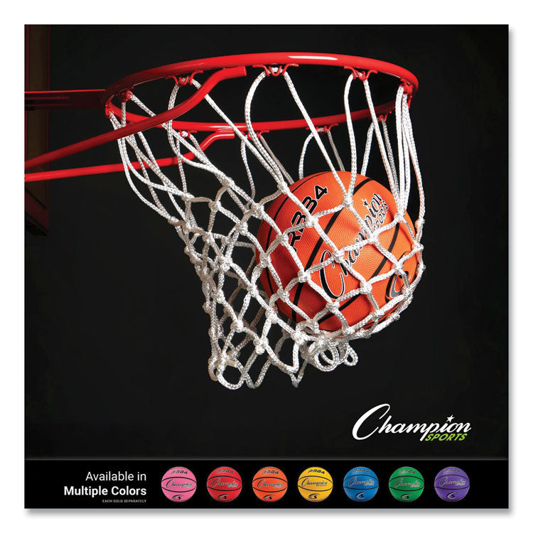 Champion Sports Rubber Sports Ball, For Basketball, No. 6, Intermediate Size, Orange (CSIRBB4)