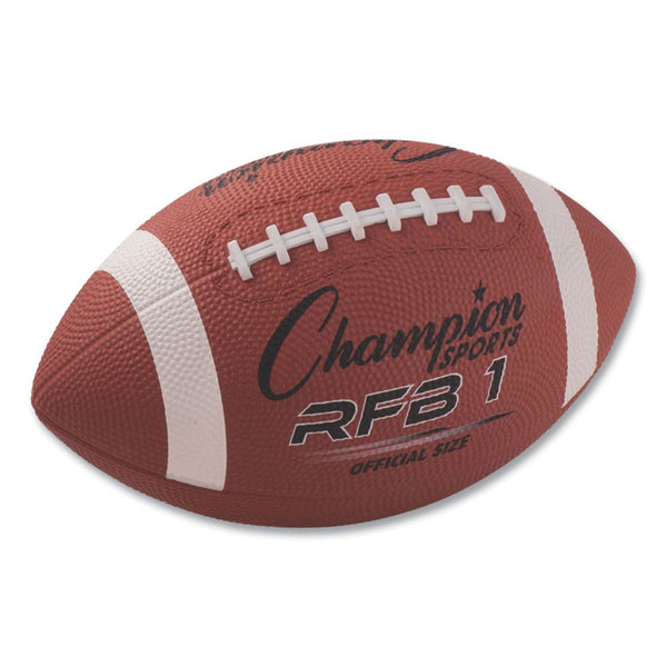 Champion Sports Rubber Sports Ball, Football, Official NFL, No. 9 Size, Brown (CSIRFB1) Each