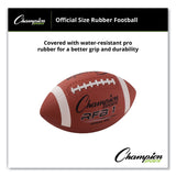 Champion Sports Rubber Sports Ball, Football, Official NFL, No. 9 Size, Brown (CSIRFB1) Each