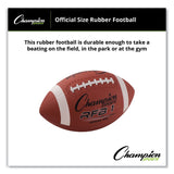 Champion Sports Rubber Sports Ball, Football, Official NFL, No. 9 Size, Brown (CSIRFB1) Each