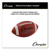 Champion Sports Rubber Sports Ball, For Football, Intermediate Size, Brown (CSIRFB2) Each