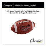 Champion Sports Rubber Sports Ball, For Football, Intermediate Size, Brown (CSIRFB2) Each