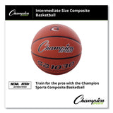 Champion Sports Composite Basketball, Official Intermediate Size, Brown (CSISB1030) Each