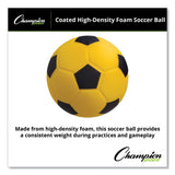 Champion Sports Coated Foam Sport Ball, For Soccer, Playground Size, Yellow (CSISFC) Each