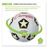 Champion Sports Rubber Sports Ball, For Soccer, No. 4 Size, White/Black (CSISRB4)