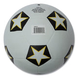 Champion Sports Rubber Sports Ball, For Soccer, No. 5 Size, White/Black (CSISRB5) Each