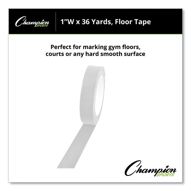 Champion Sports Floor Tape, 1" x 36 yds, White (CSI1X36FTWH)