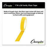 Champion Sports Floor Tape, 1" x 36 yds, Yellow (CSI1X36FTYL) Each