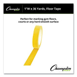 Champion Sports Floor Tape, 1" x 36 yds, Yellow (CSI1X36FTYL) Each