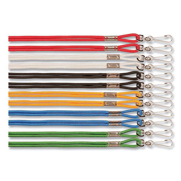 Champion Sports Lanyard, Metal J-Hook Fastener, 20" Long, Assorted Colors, 12/Pack (CSI126ASST) 1 Dozen