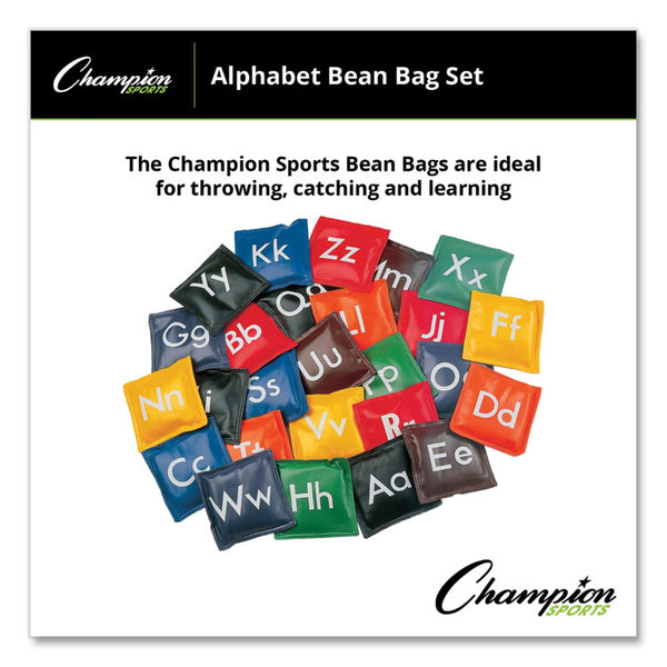 Champion Sports Alphabet Bean Bag Set, Vinyl, Assorted Colors, 26/Box (CSIAB55) Set of 26