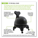 Champion Sports FitPro Ball Chair, Supports Up to 200 lb, Gray (CSIBCHX) Each