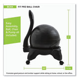 Champion Sports FitPro Ball Chair, Supports Up to 200 lb, Gray (CSIBCHX) Each