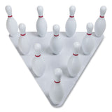 Champion Sports Bowling Set, Plastic/Rubber, White, 10 Bowling Pins, 1 Bowling Ball (CSIBPSET) 1 Set