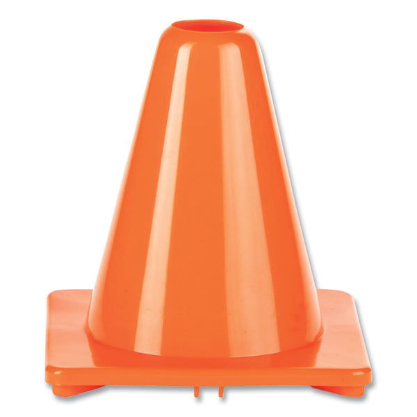 Champion Sports Hi-Visibility Vinyl Cones, 6" Tall, Orange (CSIC6OR) Each