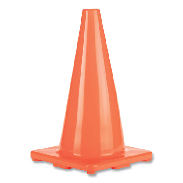 Champion Sports Hi-Visibility Vinyl Cones, 18" Tall, Orange (CSIC18OR) Each