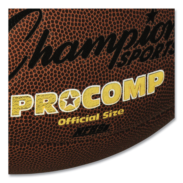 Champion Sports Pro Composite Football, Official Size, Brown (CSICF100) Each