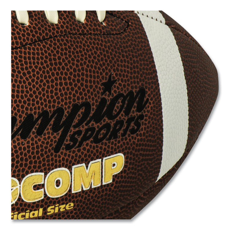 Champion Sports Pro Composite Football, Official Size, Brown (CSICF100) Each