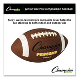 Champion Sports Pro Composite Football, Junior Size, Brown (CSICF300) Each