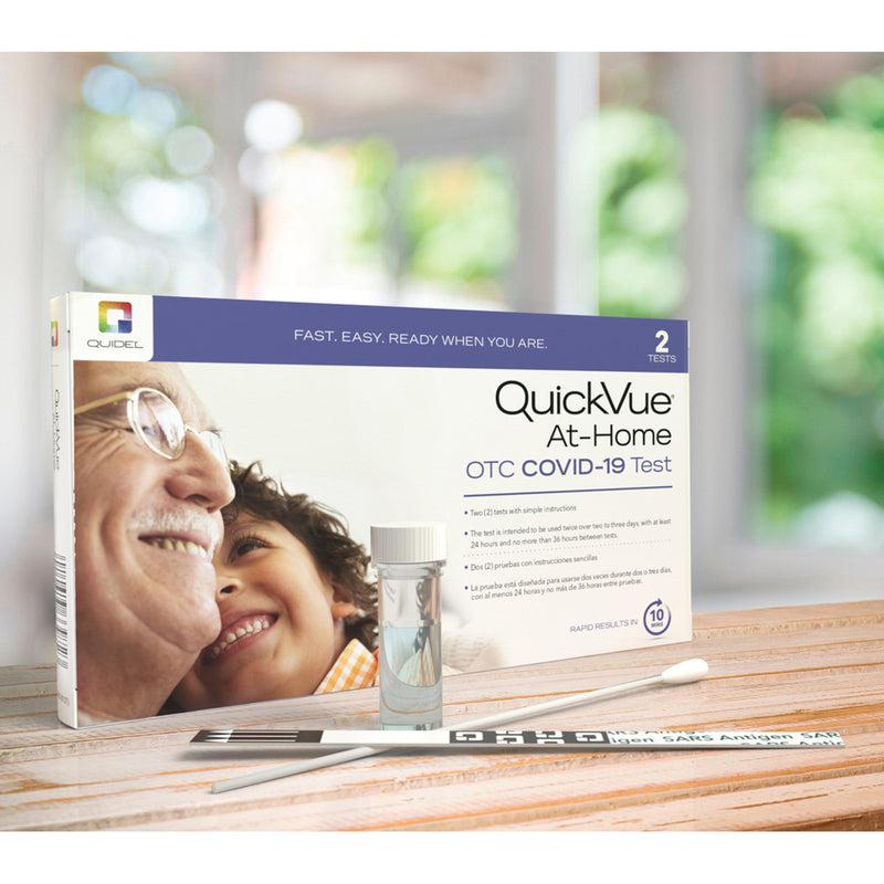 QuickVue® Respiratory Test Kit At-Home OTC COVID-19 Test 2 Tests CLIA Waived (1190065_BX) 1/BX