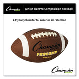 Champion Sports Pro Composite Football, Junior Size, Brown (CSICF300) Each