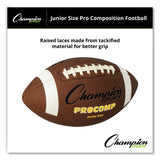 Champion Sports Pro Composite Football, Junior Size, Brown (CSICF300) Each