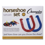 Champion Sports Indoor/Outdoor Rubber Horseshoe Set, 4 Rubber Horseshoes, 2 Rubber Mats, 2 Plastic Dowels (CSIIHS1) Each