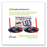 Champion Sports Indoor/Outdoor Rubber Horseshoe Set, 4 Rubber Horseshoes, 2 Rubber Mats, 2 Plastic Dowels (CSIIHS1) Each