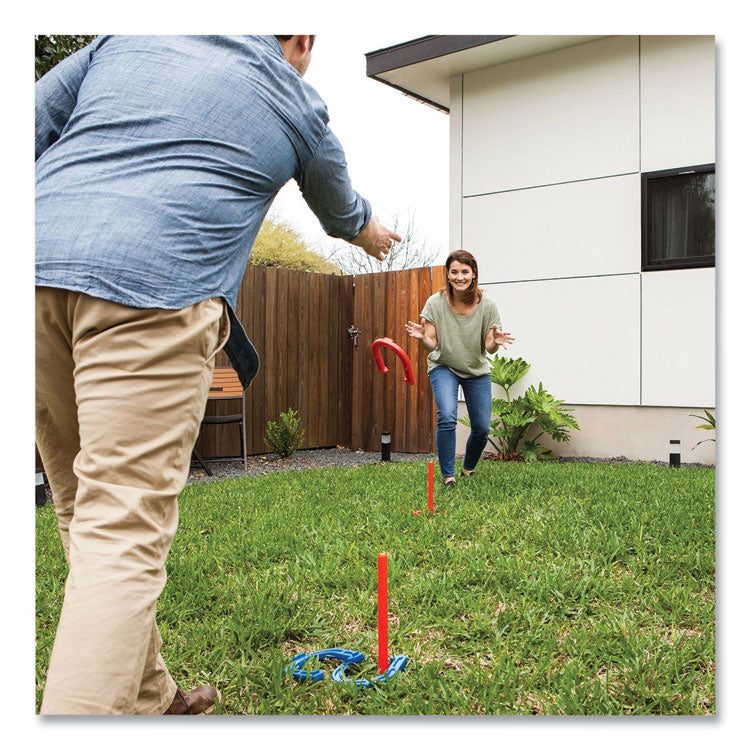 Champion Sports Indoor/Outdoor Rubber Horseshoe Set, 4 Rubber Horseshoes, 2 Rubber Mats, 2 Plastic Dowels (CSIIHS1) Each