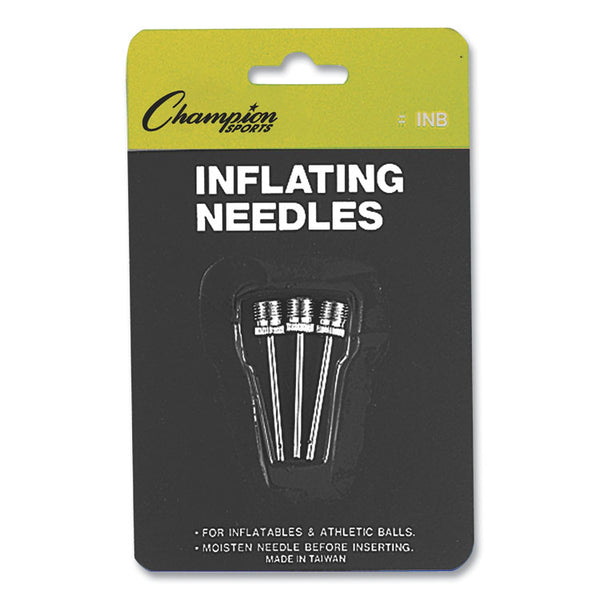 Champion Sports Nickel-Plated Inflating Needles for Electric Inflating Pump, 3/Pack (CSIINB) Pack of 3