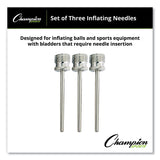 Champion Sports Nickel-Plated Inflating Needles for Electric Inflating Pump, 3/Pack (CSIINB) Pack of 3