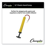 Champion Sports Standard Hand Pump, 12" Long, Yellow/Black (CSIIP12) Each