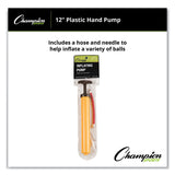 Champion Sports Standard Hand Pump, 12" Long, Yellow/Black (CSIIP12) Each