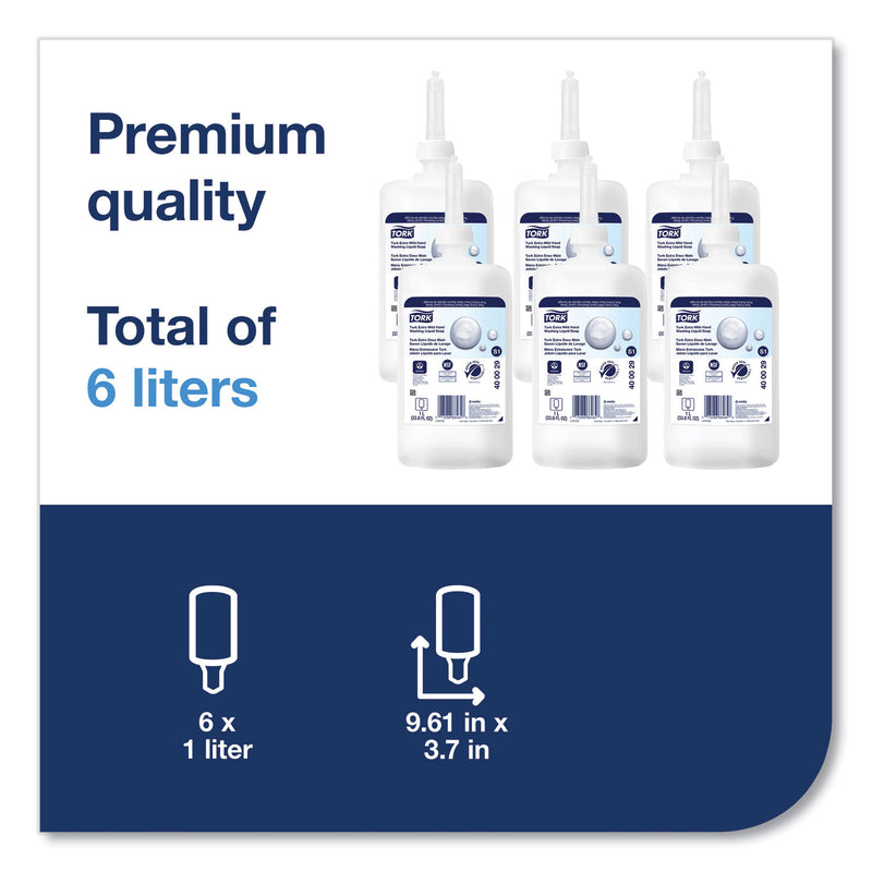 Tork Premium Extra Mild Soap, Unscented, 1 L Refill, 6/Carton (TRK400029) Case of 6