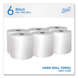 Scott® Pro Hard Roll Paper Towels with Absorbency Pockets, for Scott Pro Dispenser, Gray Core Only, 1-Ply, 7.5" x 900 ft, 6 Rolls/CT (KCC43960)