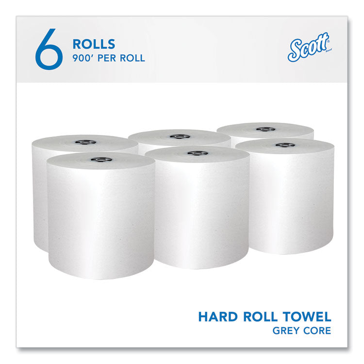 Scott® Pro Hard Roll Paper Towels with Absorbency Pockets, for Scott Pro Dispenser, Gray Core Only, 1-Ply, 7.5" x 900 ft, 6 Rolls/CT (KCC43960)