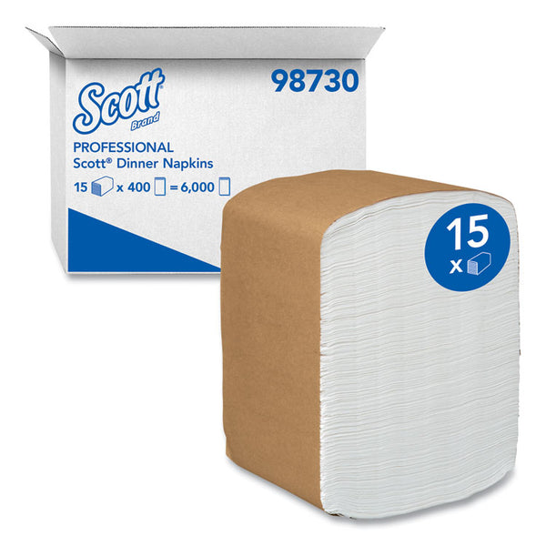 Scott® Full-Fold Dispenser Napkins, 1-Ply, 12 x 17, White, 250/Pack, 24 Packs/Carton (KCC98730) Case of 6000